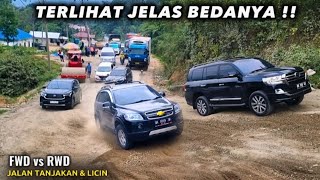 TERLIHAT JELAS BEDANYA Mobil FWD vs Mobil RWD Melewati Tanjakan Licin Batu Jomba [upl. by Croydon]