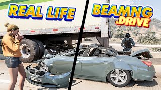 Accidents Based on Real Events on BeamNGDrive 4  Real Life  Flashbacks [upl. by Ailahs]