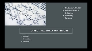 Apixaban Rivaroxaban EdoxabanDirect Factor X Inhibitor Drugs [upl. by Drapehs]