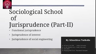 Sociological School of Jurisprudence PartII [upl. by Epuladaugairam]