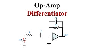 OpAmp Differentiator Derivation and Examples [upl. by Uriah853]