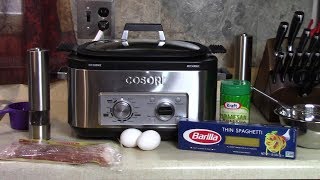 Making Pasta Carbonara Cosori Multi Cooker [upl. by Aeet853]