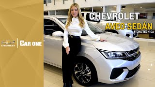 Aveo Sedán 2024  Ficha técnica  ¿Qué cambió  Car One Chevrolet [upl. by Siuluj]