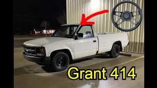 Installing A Grant 414 Challenger Steering Wheel In My 92 Chevy C1500 GMT400 [upl. by Rheims]