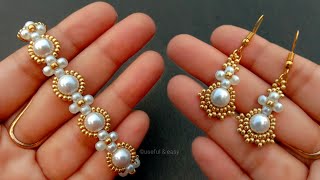 Pearl Jewelry MakingBracelets amp EarringsHandmade Jewelry Useful amp Easy [upl. by Codel275]