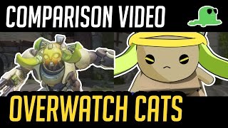 Comparison Overwatch Cats  ft ORISA Tank Heroes  quotKatsuwatchquot [upl. by Lambrecht703]