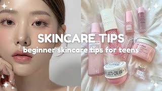 beginner skincare tips for teens 🧴 1018 years old [upl. by Llerod124]