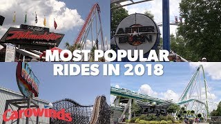 Most Popular Carowinds Rides in 2018 [upl. by Drida335]