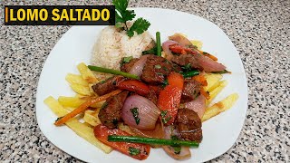 ASI PREPARO LOMITO SALTADO PERUANO  RECETA PASO A PASO FULL RECETAS [upl. by Elvin]