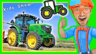 Blippi with Tractors for Toddlers  Educational Videos for Toddlers with Nursery Rhymes [upl. by Leighland]