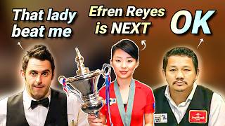 She Beat Ronnie OSullivan But She Did NOT Expect this Against EFREN REYES [upl. by Beall]