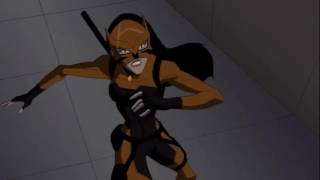 Young Justice Sportsmaster vs Black Manta amp Tigress [upl. by Olocin]