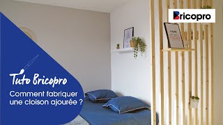 Comment fabriquer une cloison ajourée   Bricopro [upl. by Eelibuj]