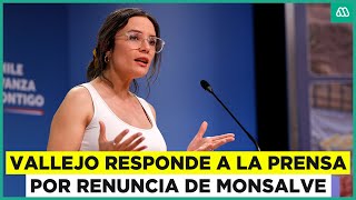 Camila Vallejo habla de la renuncia de Monsalve  Vocería Completa [upl. by Nerrad]