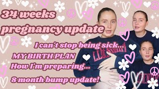 34 WEEKS PREGNANCY UPDATE👶🏼🎀💕🫶🏼 [upl. by Younglove]