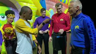 Having a chat with The Wiggles before the show [upl. by Harlene]