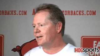 Petrino addresses Gator hatgate [upl. by Ojeibbob]