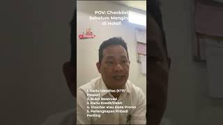 Checklist Sebelum Menginap di Hotel  menginapdihotel [upl. by Aztilay]