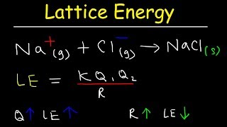 Lattice Energy of Ionic Compounds Basic Introduction Charge vs Ionic Radius [upl. by Galloway]