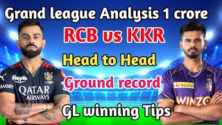 RCB vs KKR DREAM 11 TEAM PREDICTION HEAD TO HEAD  GROUND RECORD  PLAYER BATTLE IN TAMIL RCB 2024 [upl. by Ainelec356]