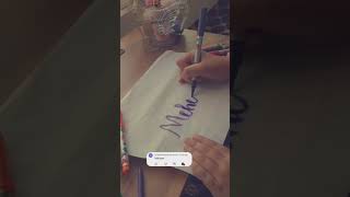 calligraphy craft colors trending like name shortsvideo target [upl. by Ynnavoj]