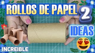 2 Ideas para ADORNAR TU MESA con  Simples ROLLO DE PAPEL Artesanato com rolo de papelão 💯FÁCIL [upl. by Htrahddis469]