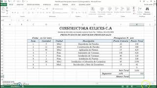 Cómo Elaborar un Presupuesto en Excel  Plantilla para Descargar [upl. by Dilly165]