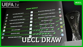 UEFA Europa Conference League knockout round playoff draw [upl. by Eatnohs416]