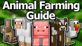 Ultimate Minecraft 120 Animal Farming Guide  Auto Farm Pig Sheep Cow Rabbit amp Chicken [upl. by Alduino109]