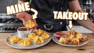 Making Crab Rangoon Wontons At Home  But Better [upl. by Llyrat]