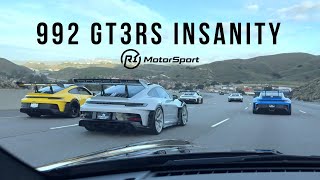 R1 Motorsport 992 GT3RS Meet amp Drive  INSANE MEET [upl. by Hanleigh]