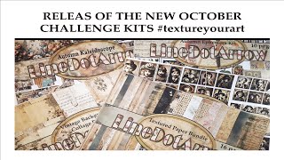 RELEASE OF THE NEW OCTOBER CHALLENGE KITS textureyourart [upl. by Eniortna273]