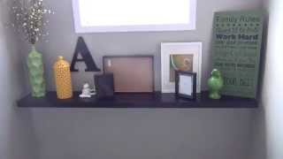 How to Make Your Own Mantel with a Floating Shelf IKEA Lack Floating Shelf [upl. by Akcimahs]