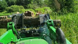 John deere 4066r with 68 inch jenkins iron and steel grapple [upl. by Ditzel881]