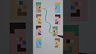 Minecraft Color Steve Matching Puzzle shorts viral art craft [upl. by Haleak170]