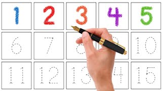 Learn to Drawing counting 1 to 15  123 numbers  one two three 1 15 Counting for kids and todlers [upl. by Kori]