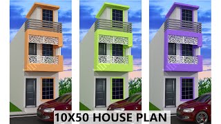 10X50 house interior with 3d elevation by nikshail [upl. by Wade]