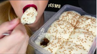 Salted Caramel ASMR chocolate caramel cream cake Mukbang bites only [upl. by Halac]