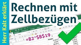 Rechnen mit Excel – AnleitungTutorial [upl. by Yanehc645]