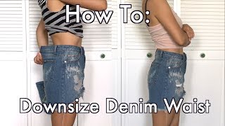 Ep 4 How To Downsize Denim Waist Nice amp Clean Look [upl. by Asilim]