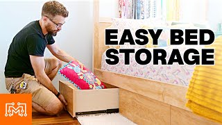 Adding Storage To Any Bed  Woodworking  I Like To Make Stuff [upl. by Fineman]