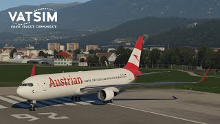 XPlane 11  Austrian 767300ER  LOWI ✈ LSGG  VATSIM [upl. by Ahsyt]