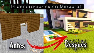 🌸 14 DECORACIONES de MINECRAFT que seguro te ENCANTARÁN 🌸 FAIL al final [upl. by Alair]