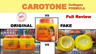 Carotone Cream Original vs Fake review [upl. by Erlewine]