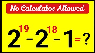 A Nice Olympiads Exponential Trick  No Calculator Allowed 📵 maths algebra [upl. by Ludly]