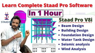 Building Design G1 In STAAD Pro V8i Software [upl. by Orren12]