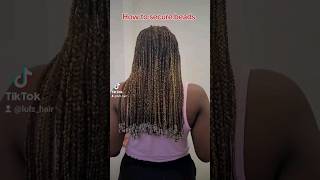 How to add beads to braids braids beads beading braidstyles boxbraids summerhair shortbraids [upl. by Menedez]