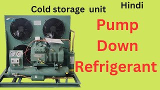 Refrigerant Pump Down Kaise kare  How to make Pump Down refrigeration pumpdown [upl. by Aikaj218]