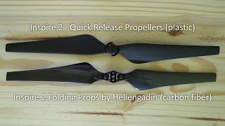 DJI Inspire 2 Folding Carbon Fiber Props by Heliengadin installation and test by wwwutcinemacom [upl. by Minda190]