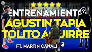 Los MEJORES MOMENTOS ENTRENO AGUS TAPIA Y TOLITO [upl. by Ynoyrb]